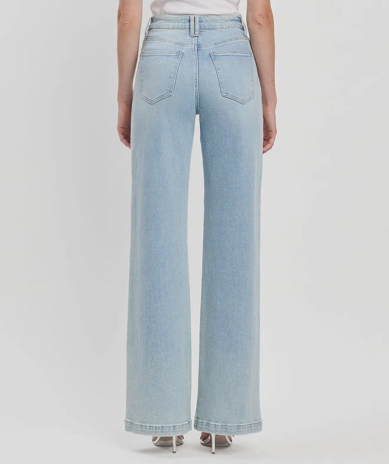 Olivia High Rise Full Length Wide Leg Jeans