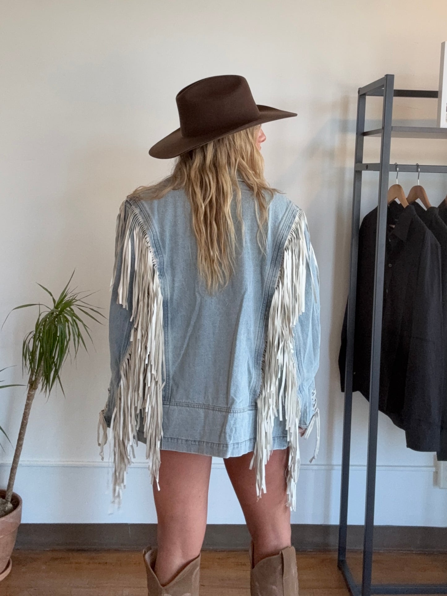 Fringed Denim Jacket