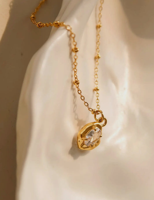 Ryleigh 18K Gold Non-Tarnish Petite Cz Necklace