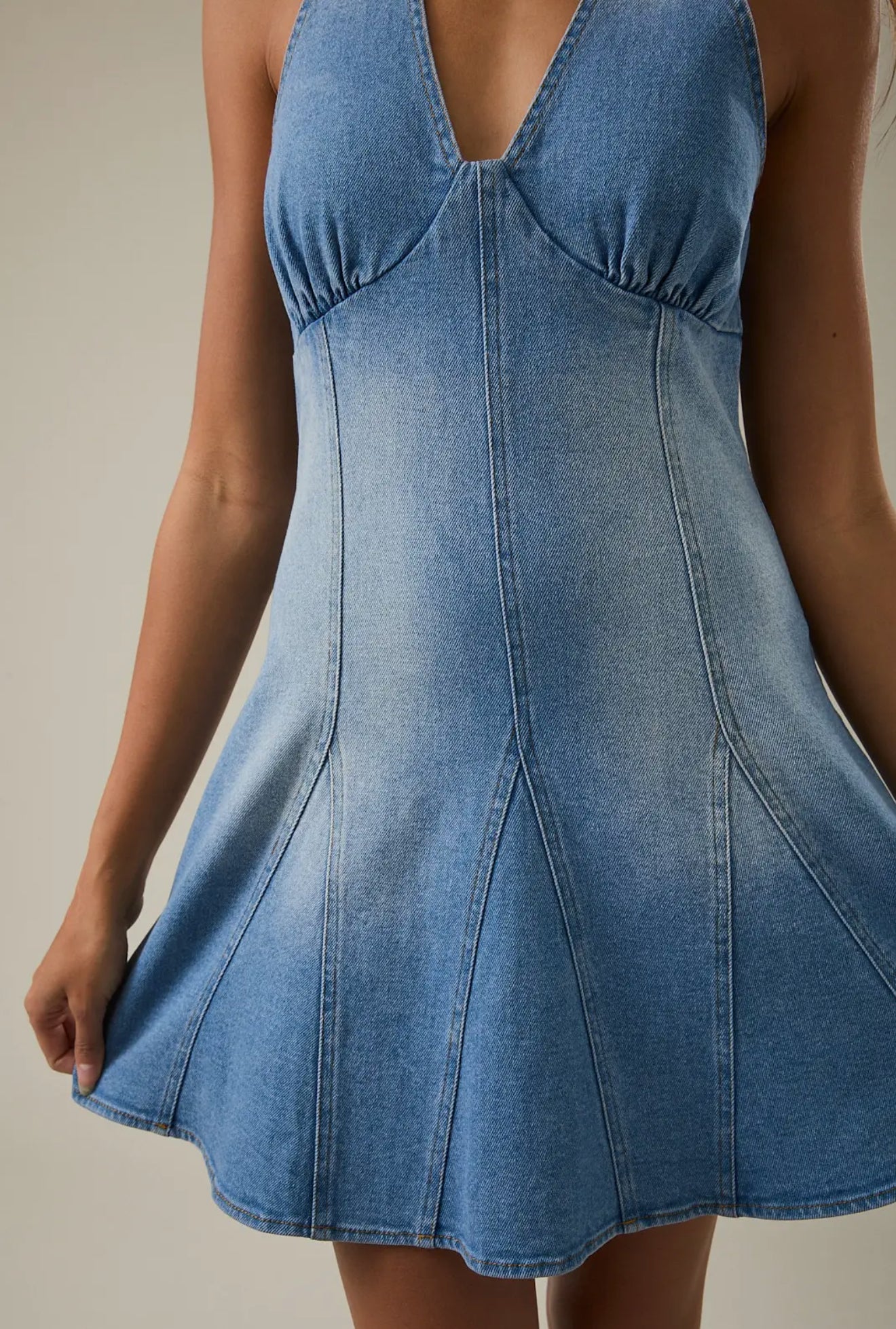 Denim Halter Dress