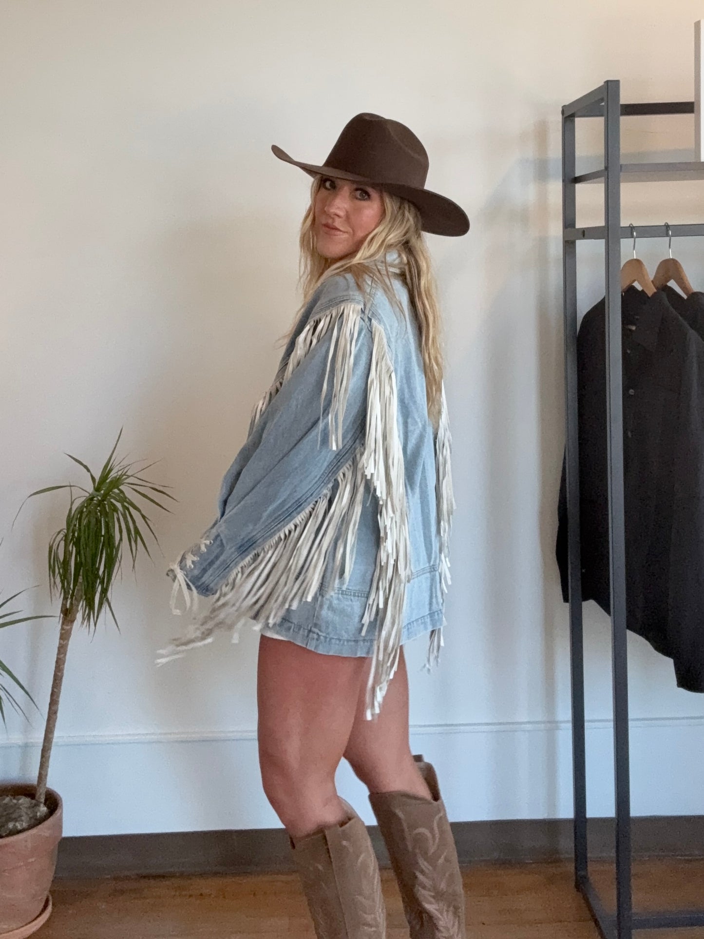 Fringed Denim Jacket