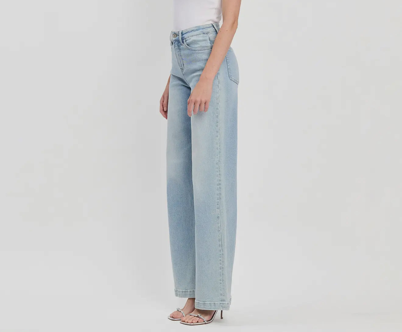 Olivia High Rise Full Length Wide Leg Jeans