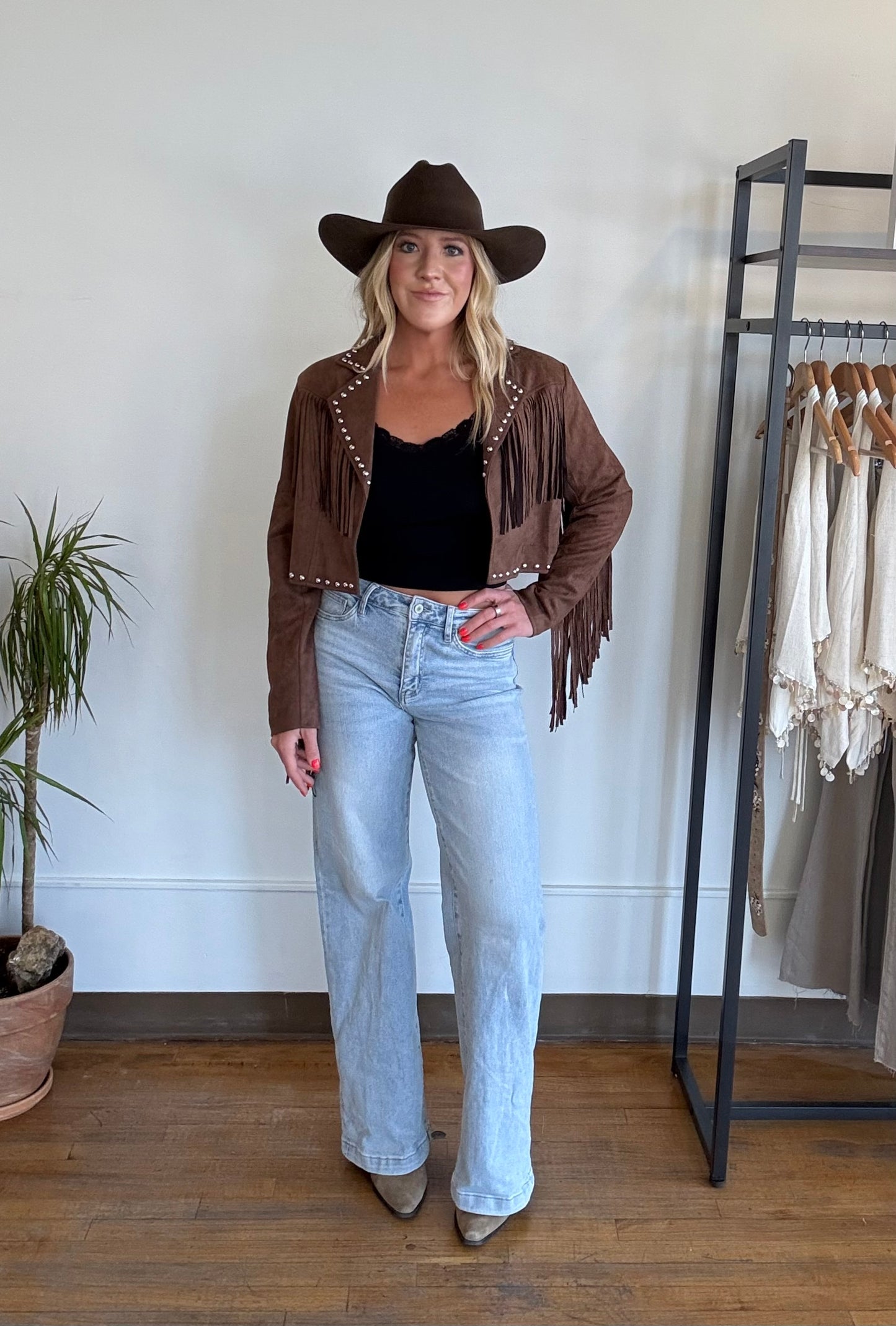 Studded Fringe Jacket