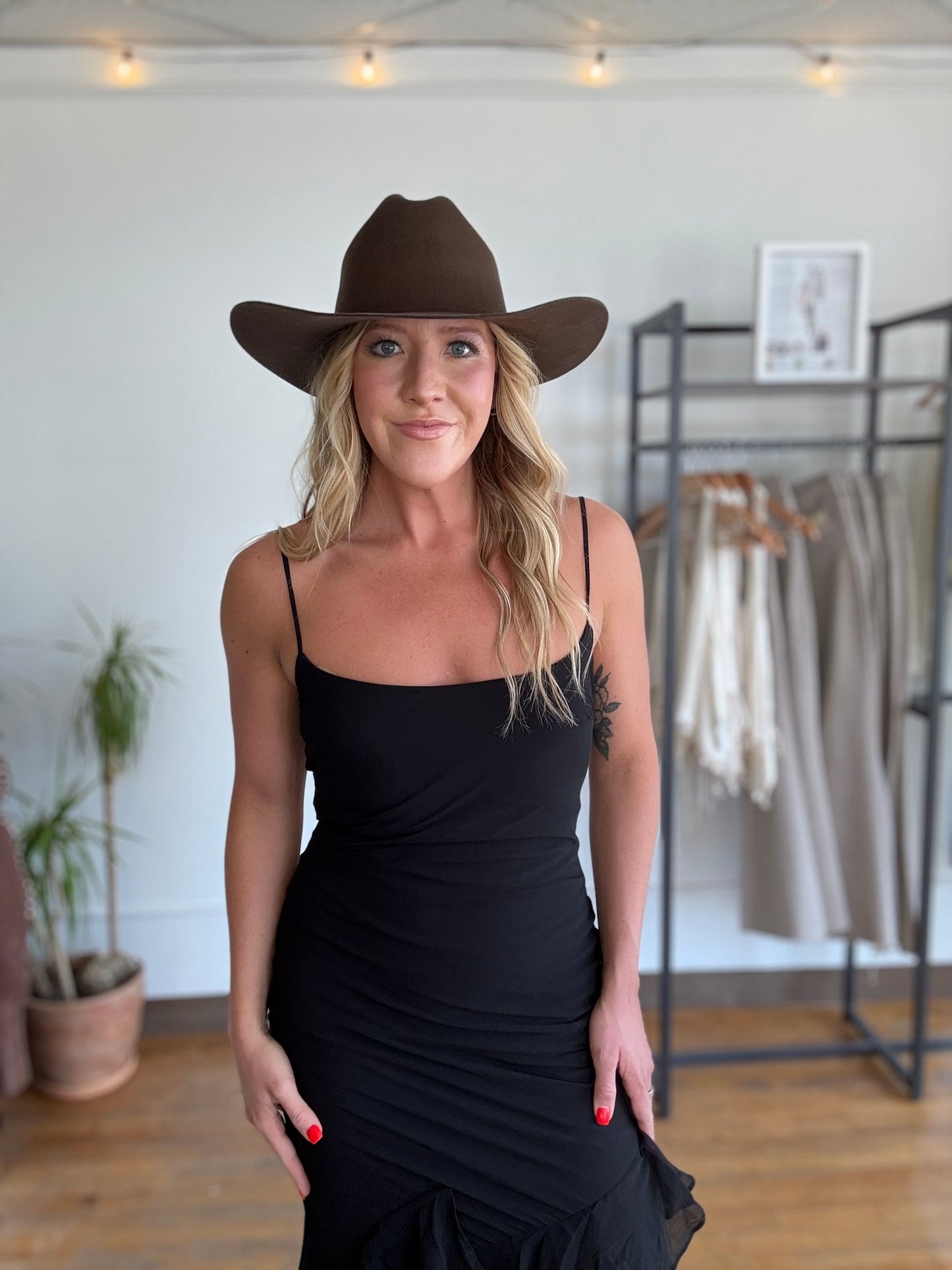 Black Coyote Ruffle Maxi