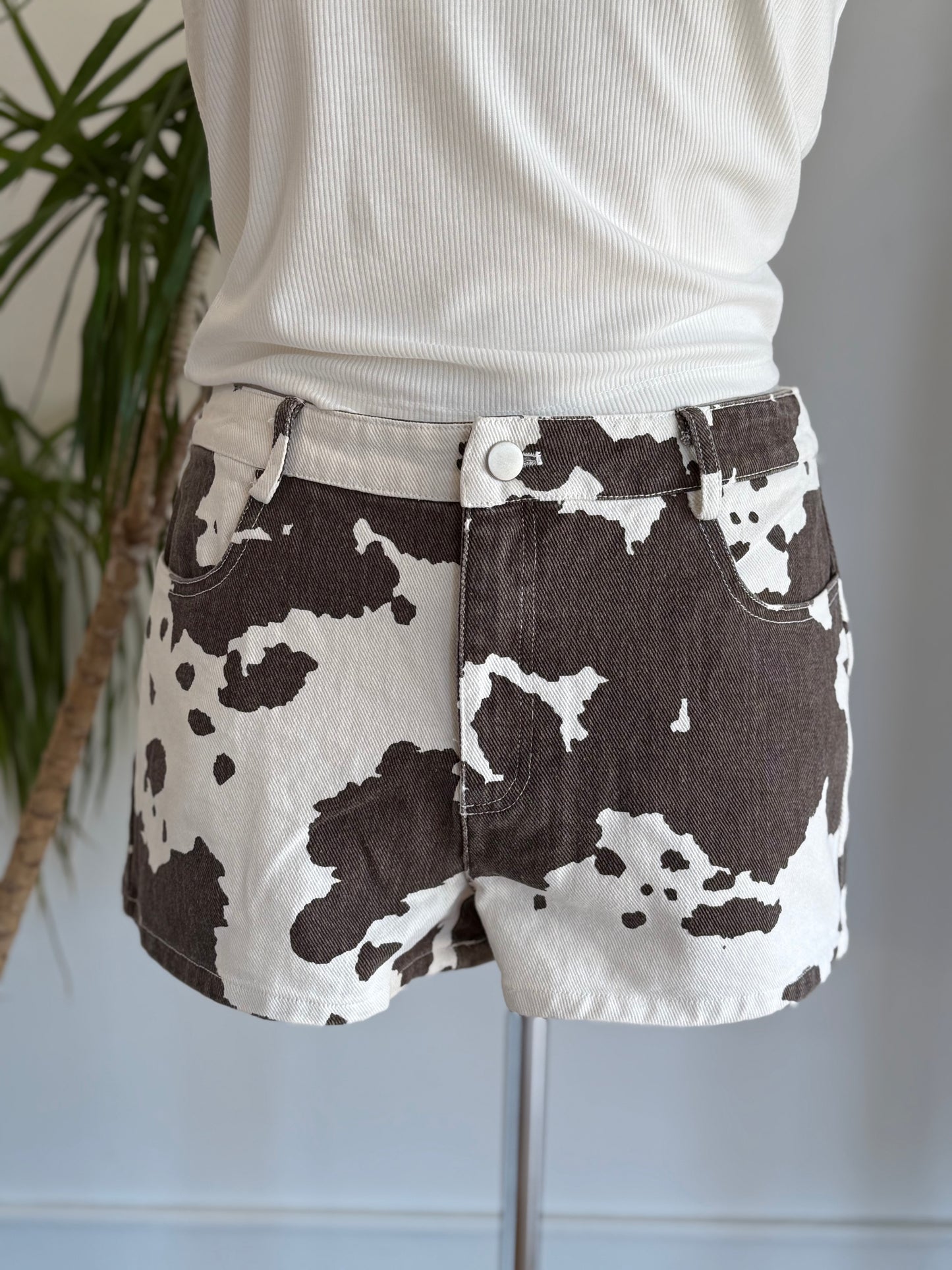 Cow Print Shorts
