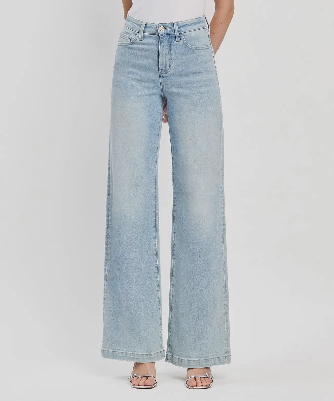 Olivia High Rise Full Length Wide Leg Jeans