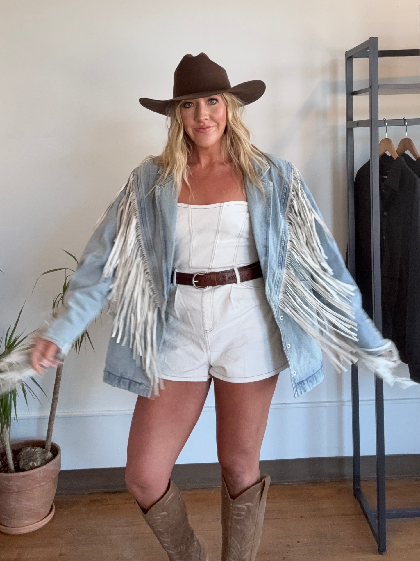 Fringed Denim Jacket