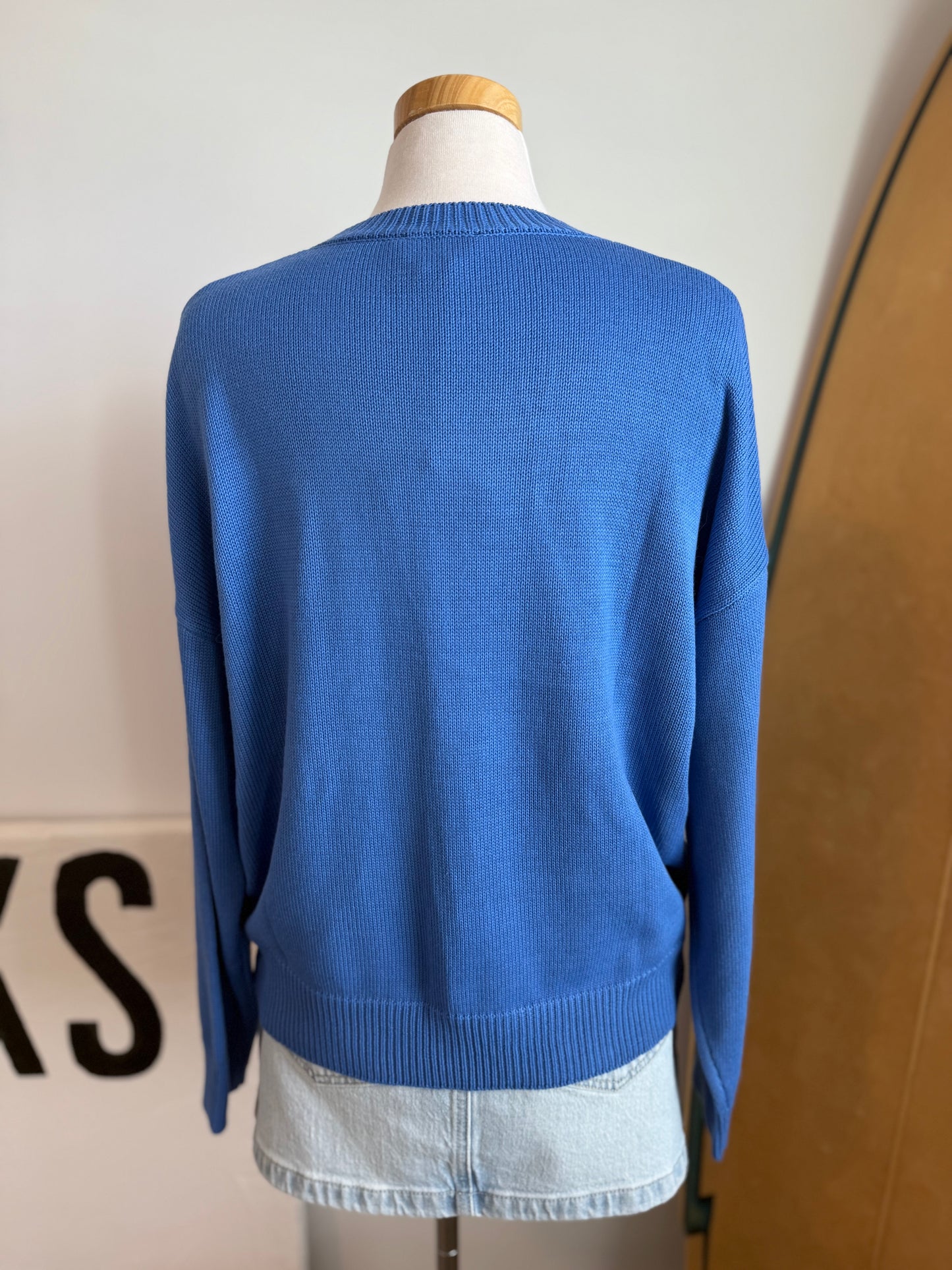 Blue Hibiscus Crewneck Sweater