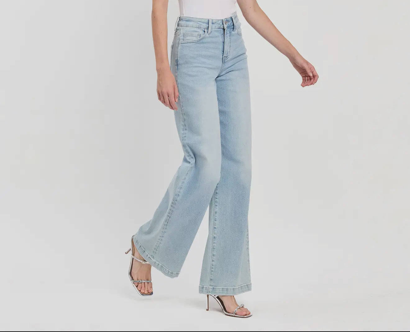 Olivia High Rise Full Length Wide Leg Jeans