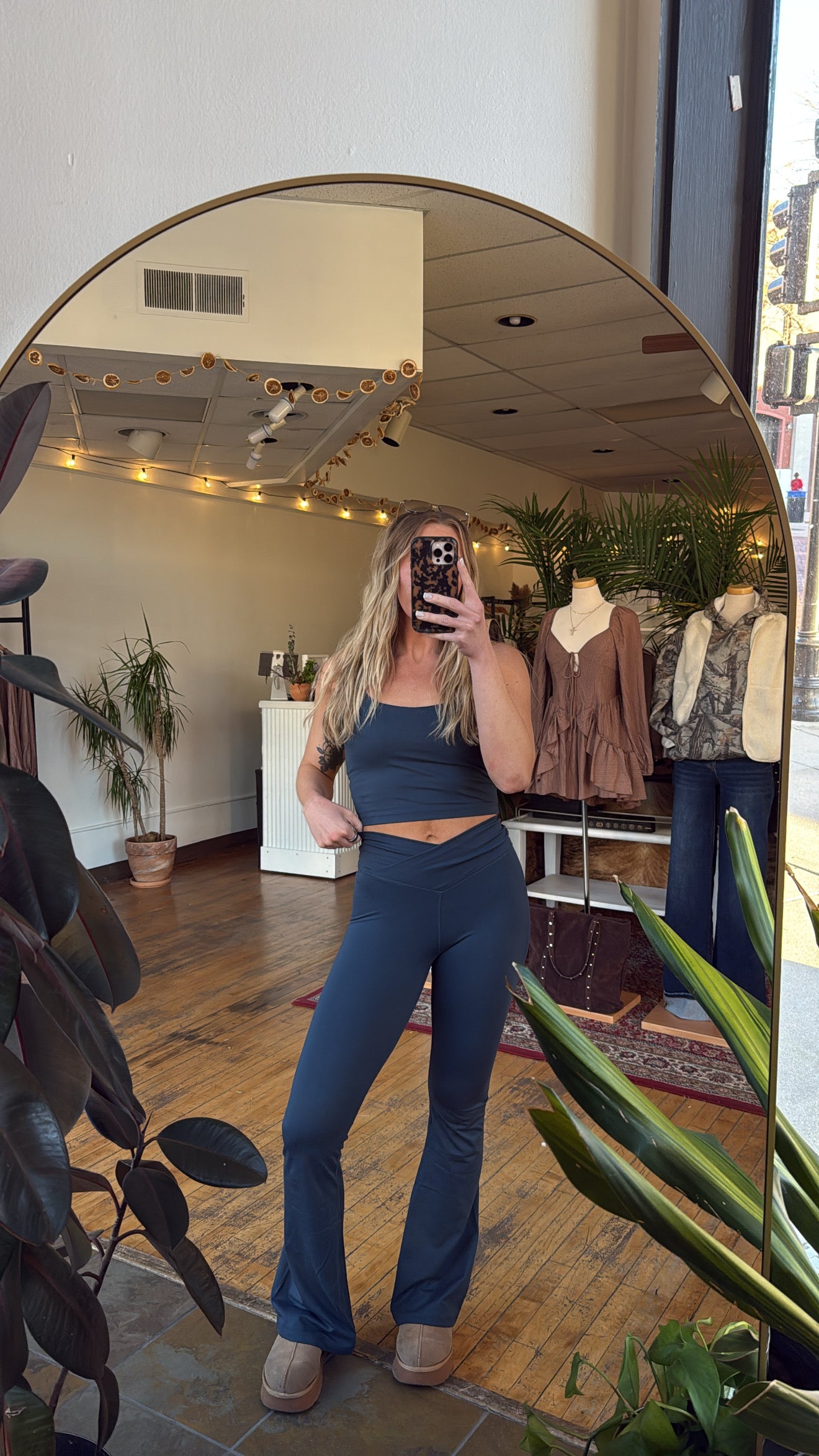 Midnight Navy Crossover Waist Yoga Pant