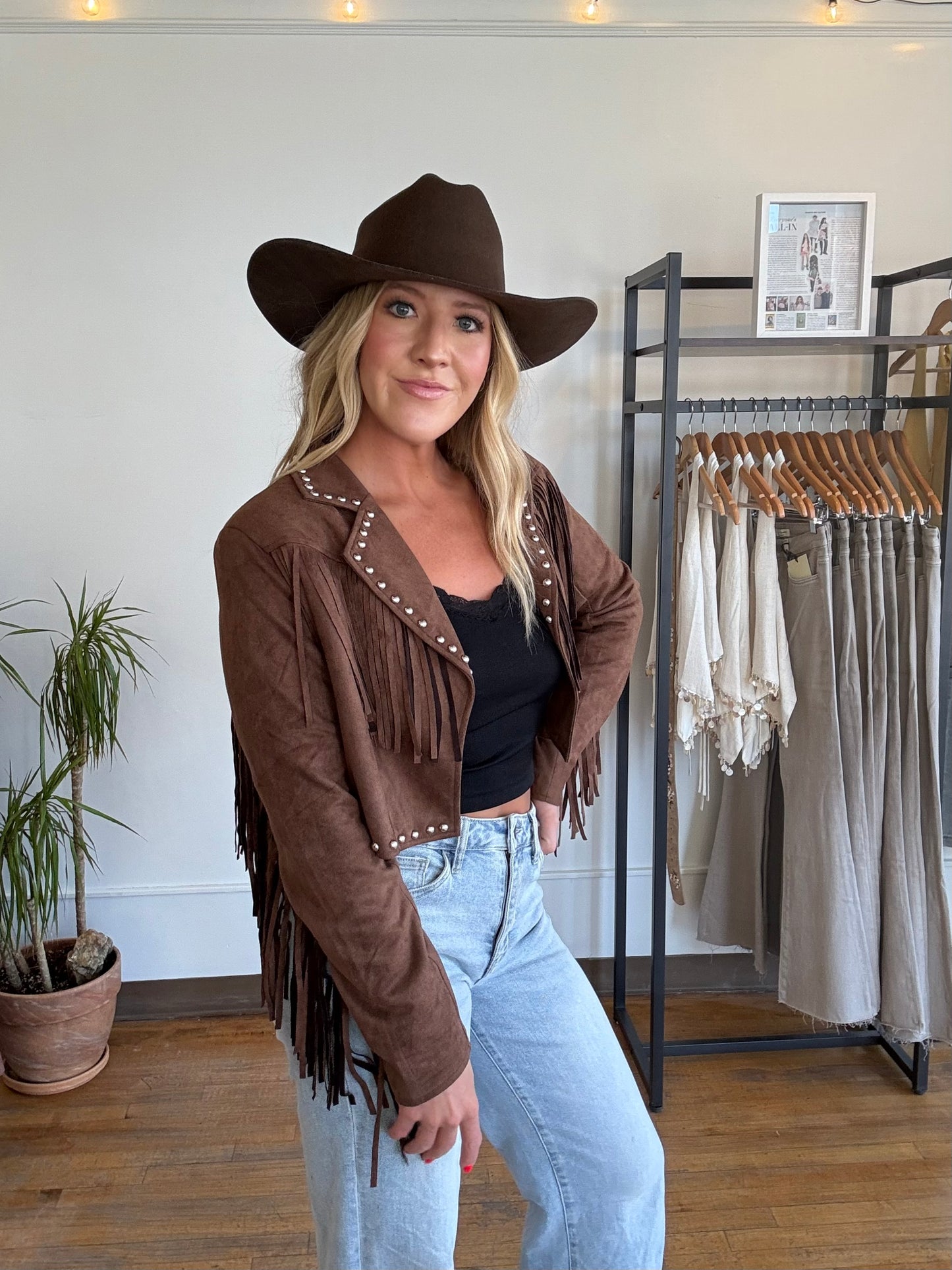Studded Fringe Jacket