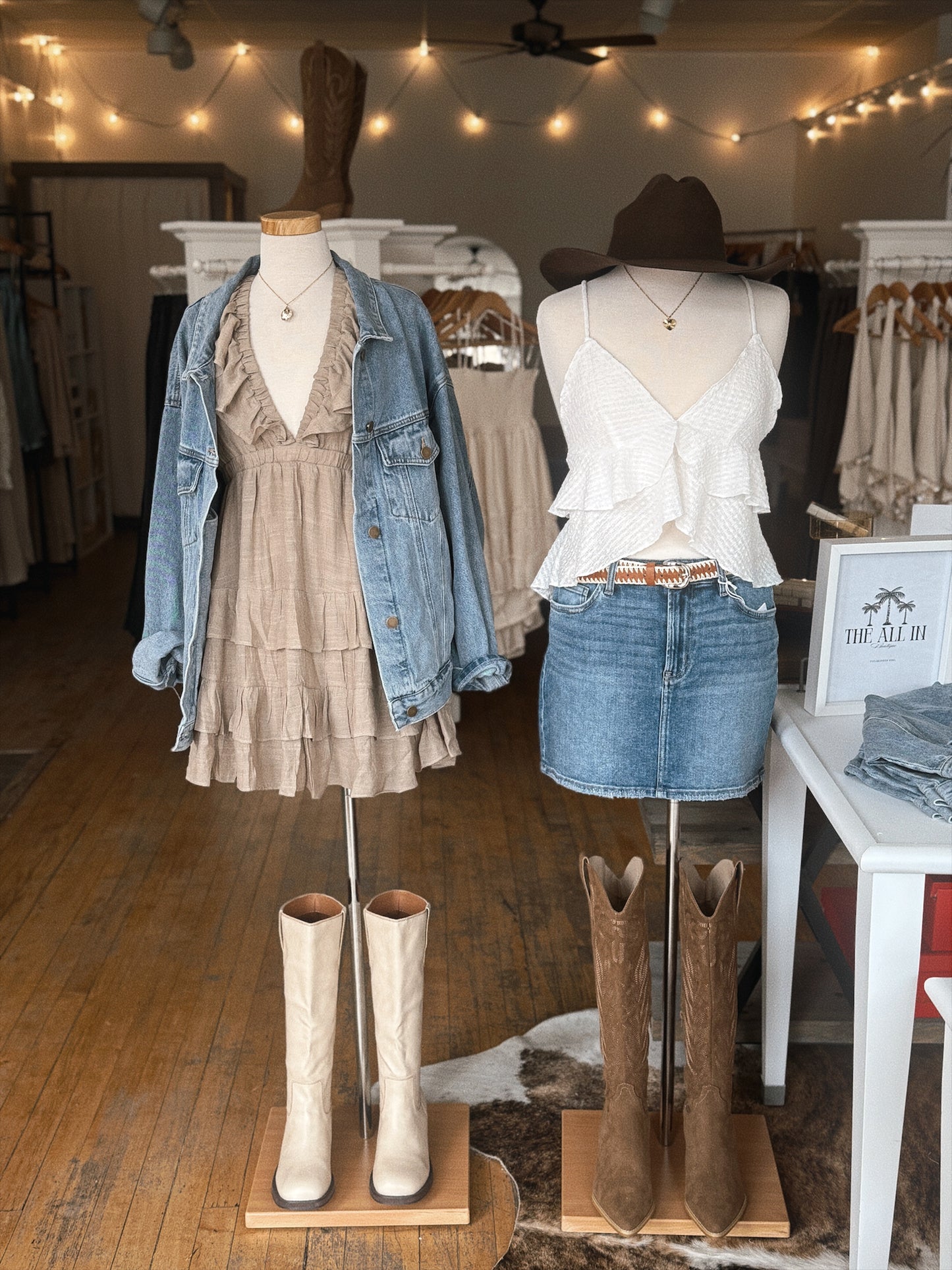 Dusty Blues Mini Skirt
