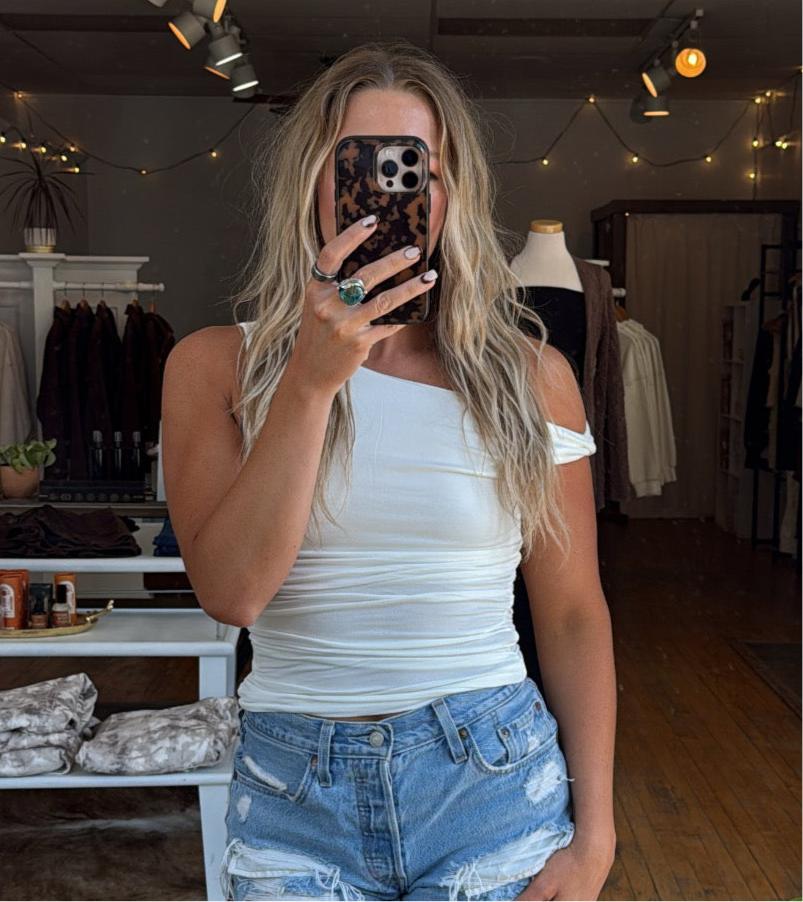 Ronnie Asymmetric White Top