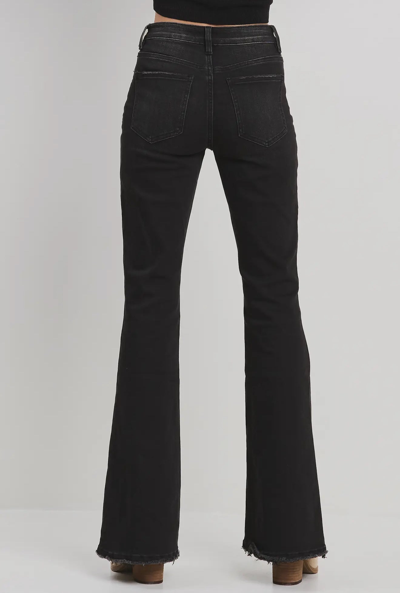 Blaze Vintage Washed Black Flares