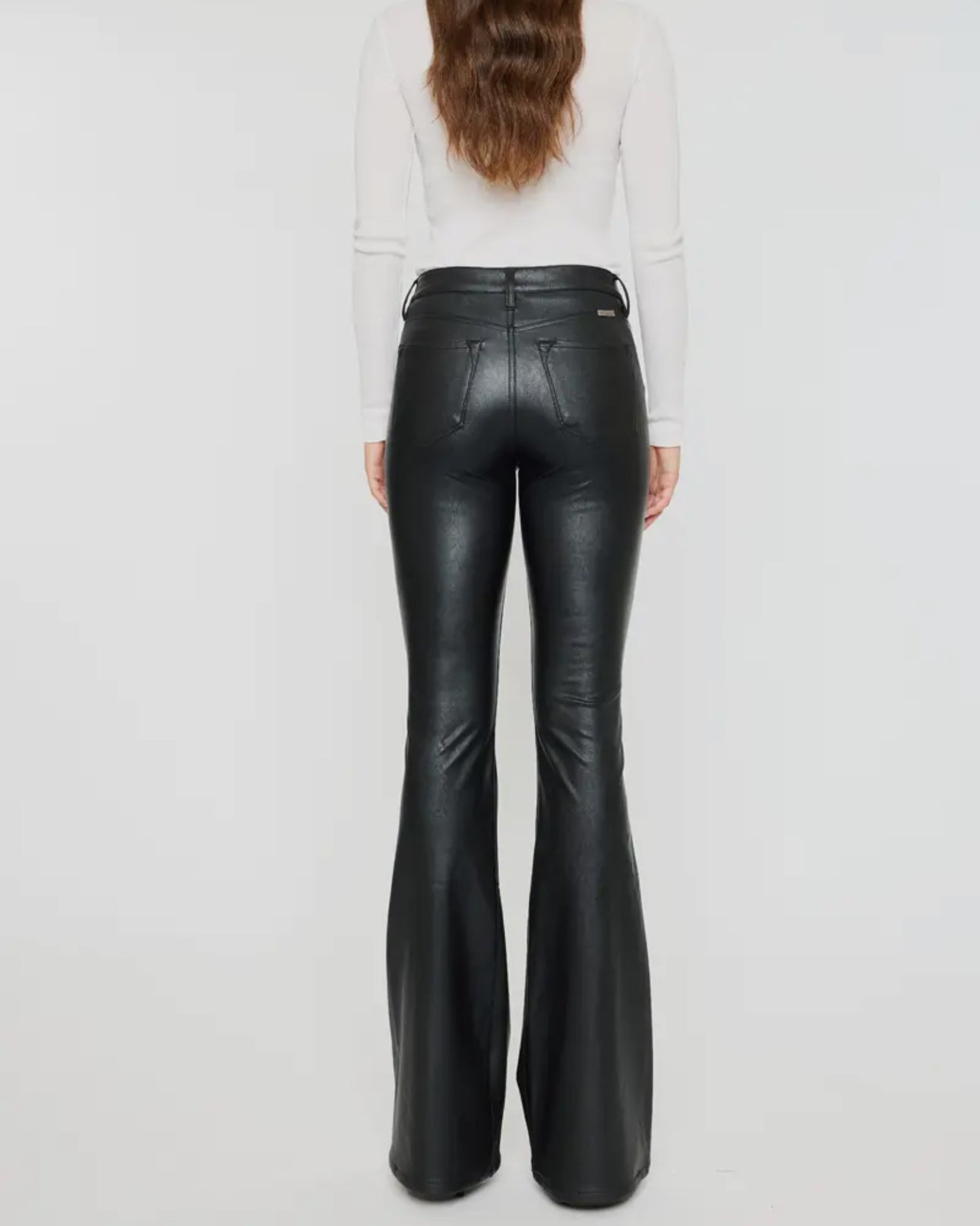 Vegan Leather Black Flare