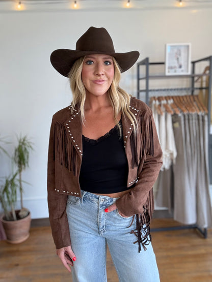 Studded Fringe Jacket