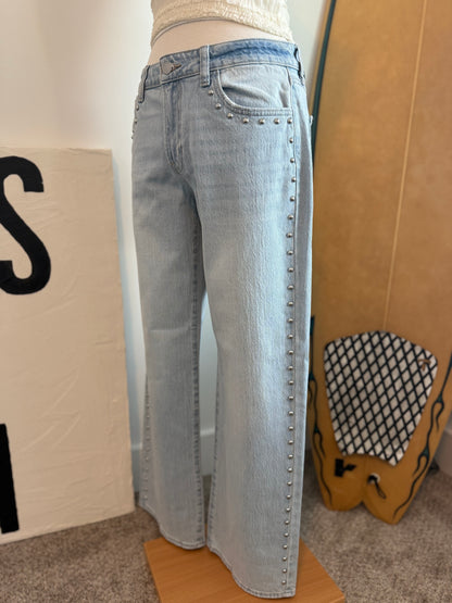Low Rise Studded Baggy Jean