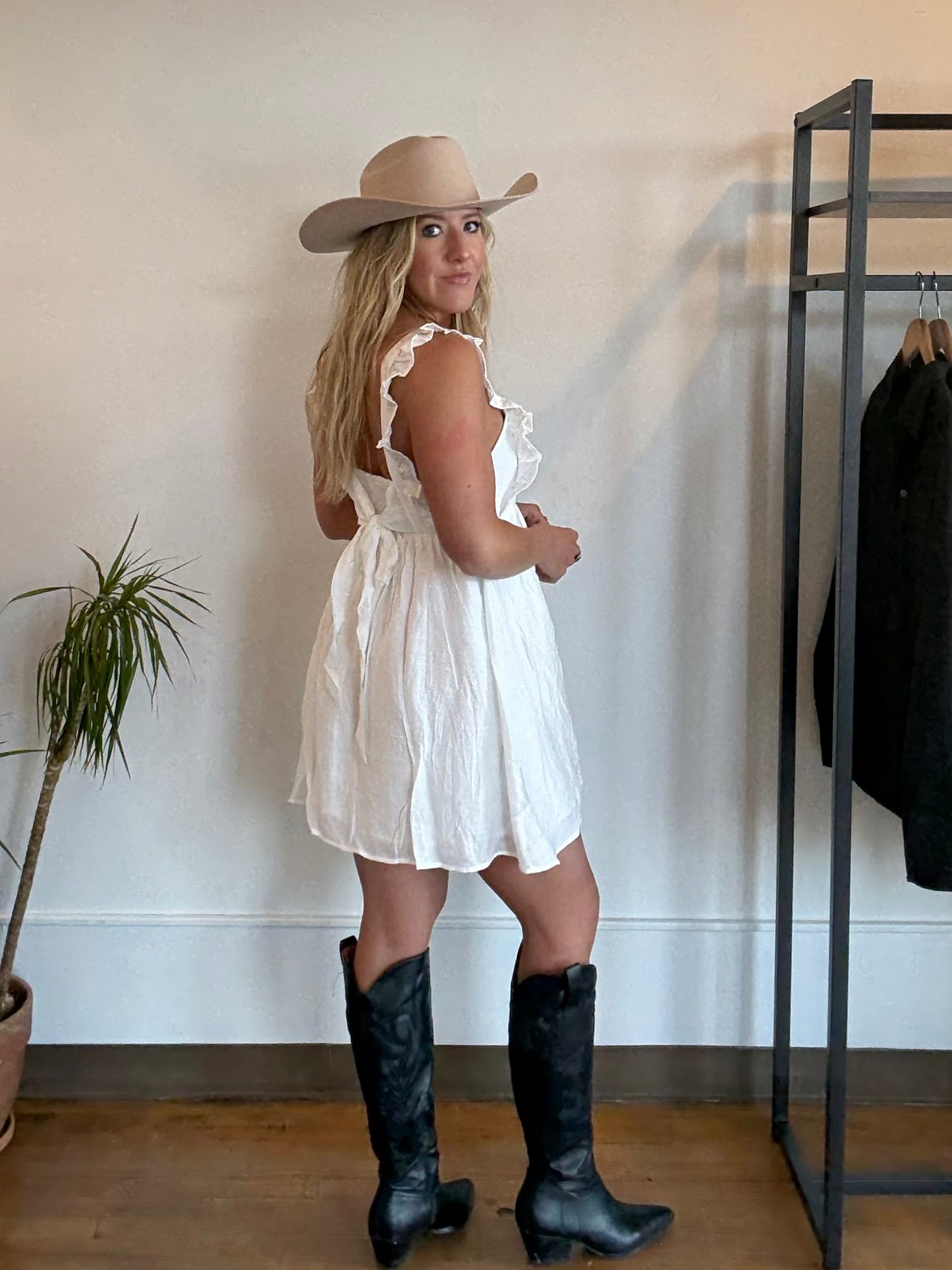 Delaney Sleeveless Ruffle Baby Doll Dress
