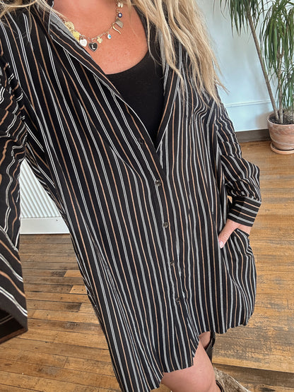 Bonnie Striped Shirt Dress