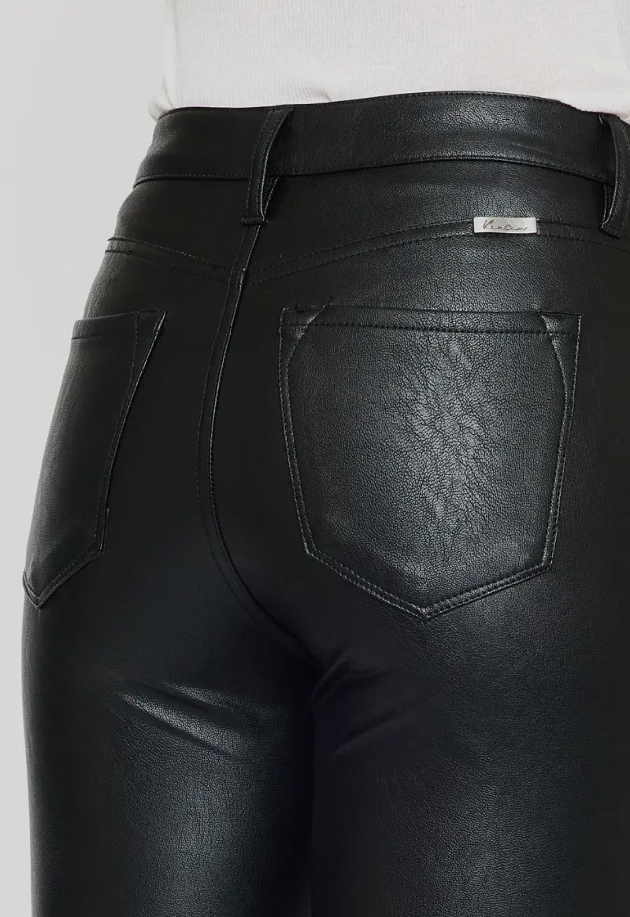 Vegan Leather Black Flare