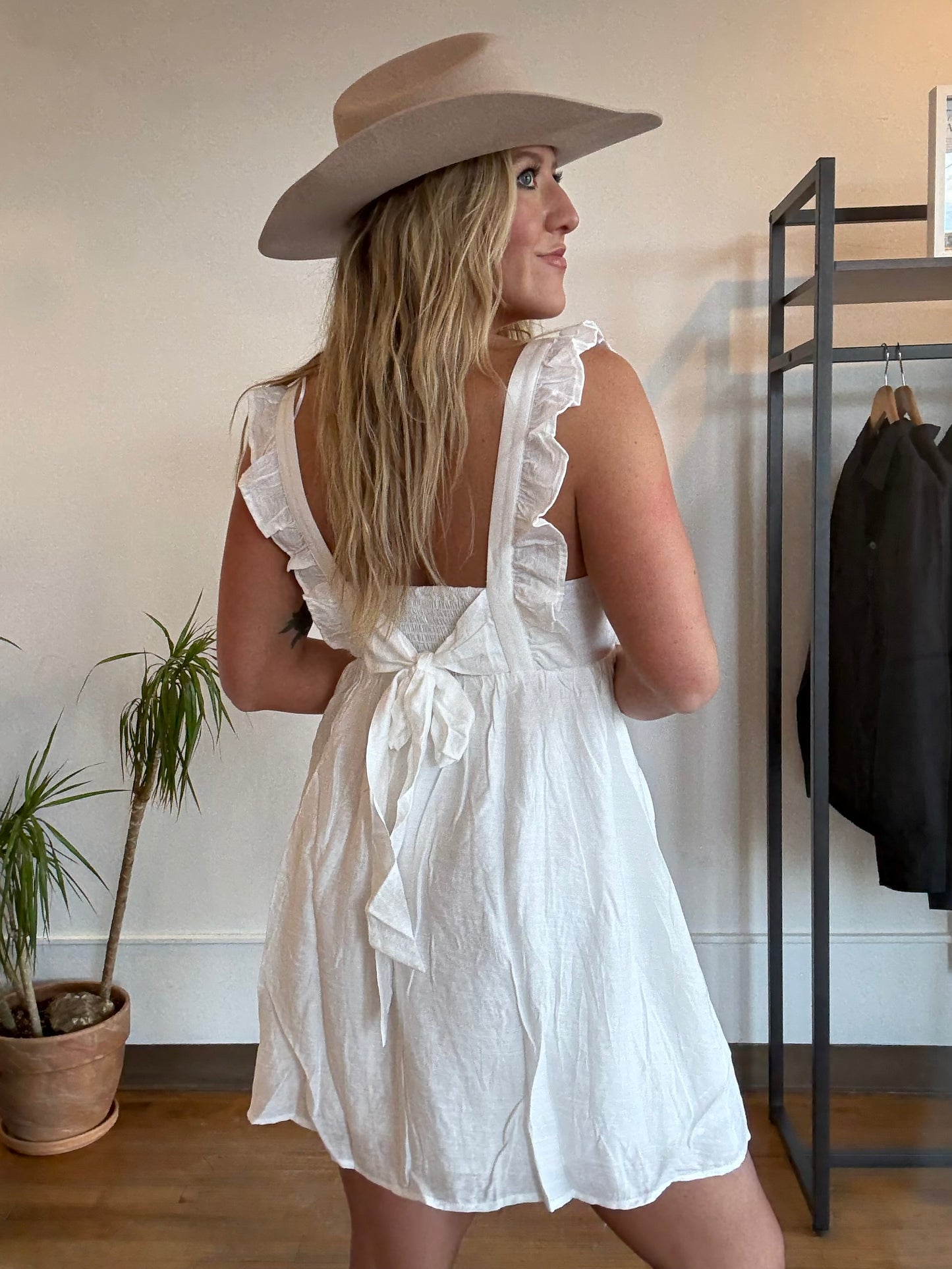 Delaney Sleeveless Ruffle Baby Doll Dress