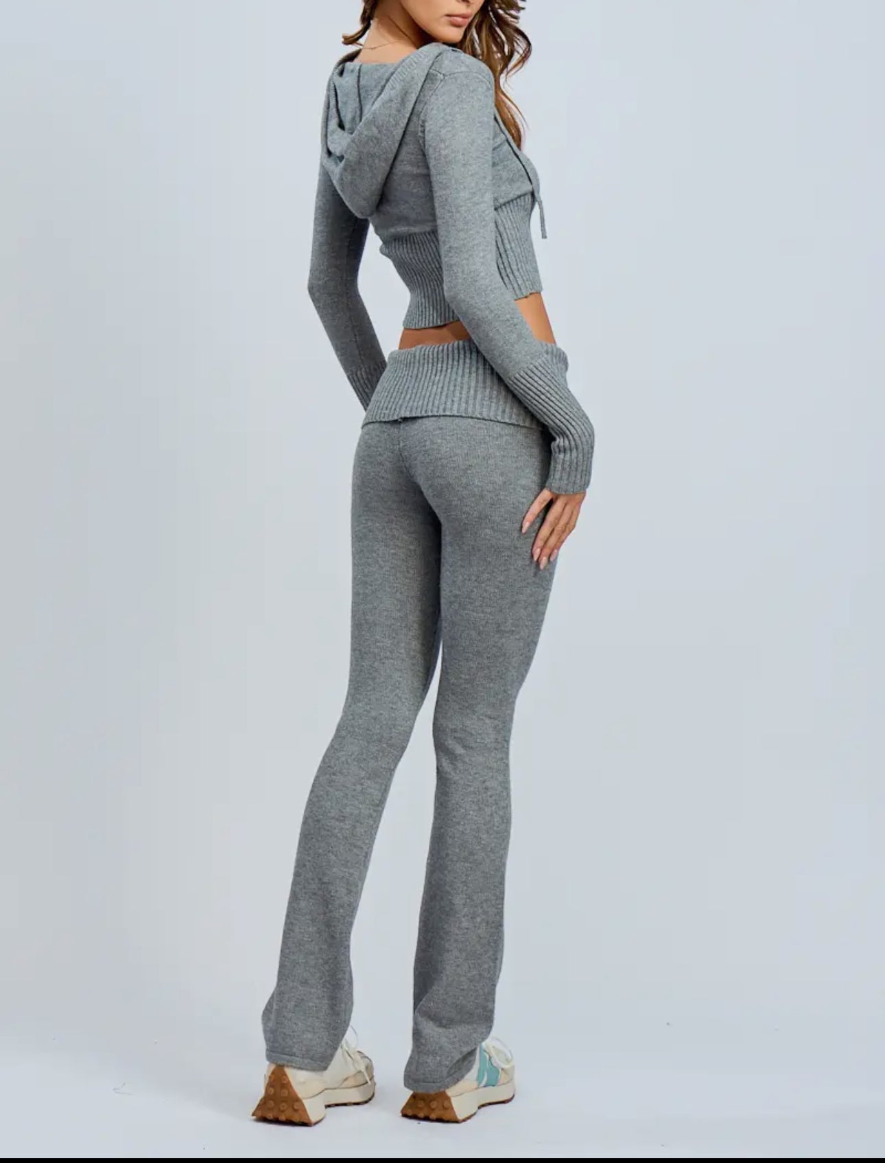 Heather Grey Knit Lounge Set