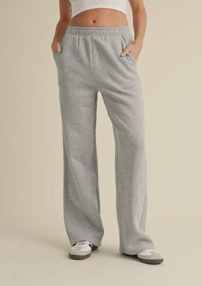 Cozy Fleece Wide Leg Sweatpants