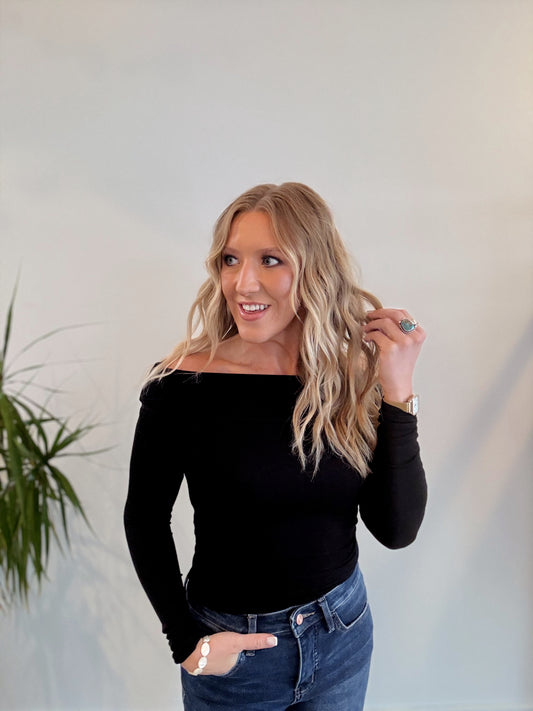 Ayla Off The Shoulder Knit Long Sleeve
