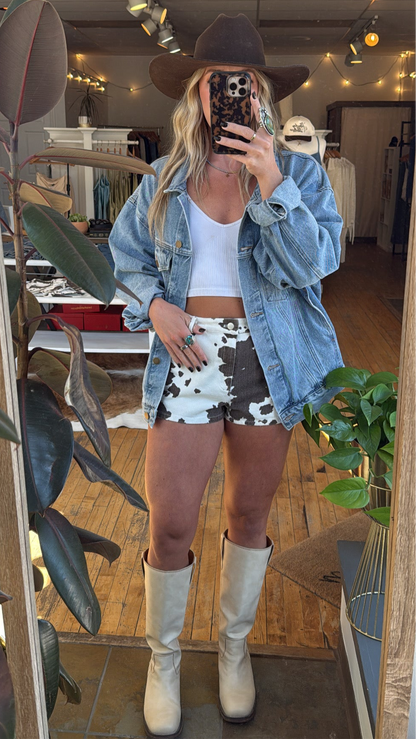 Cow Print Shorts