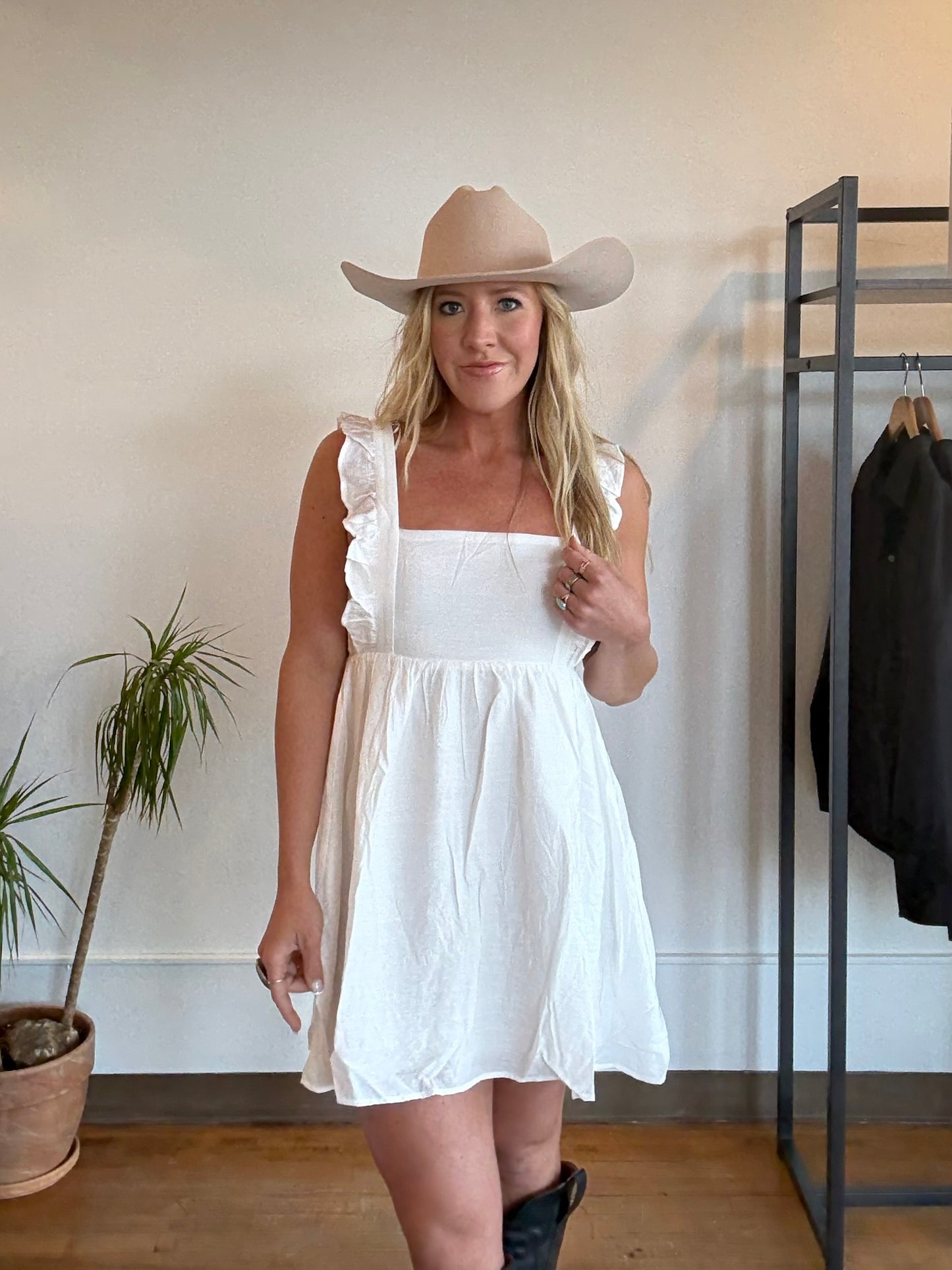 Delaney Sleeveless Ruffle Baby Doll Dress