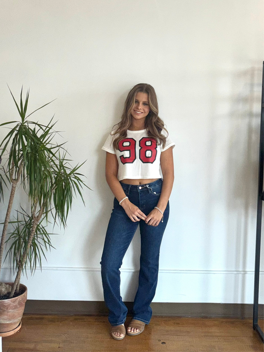 Gigi Boot Cut Dark Denim Jeans