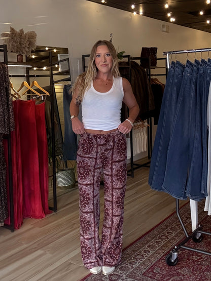 Paisley Wide Leg Trouser