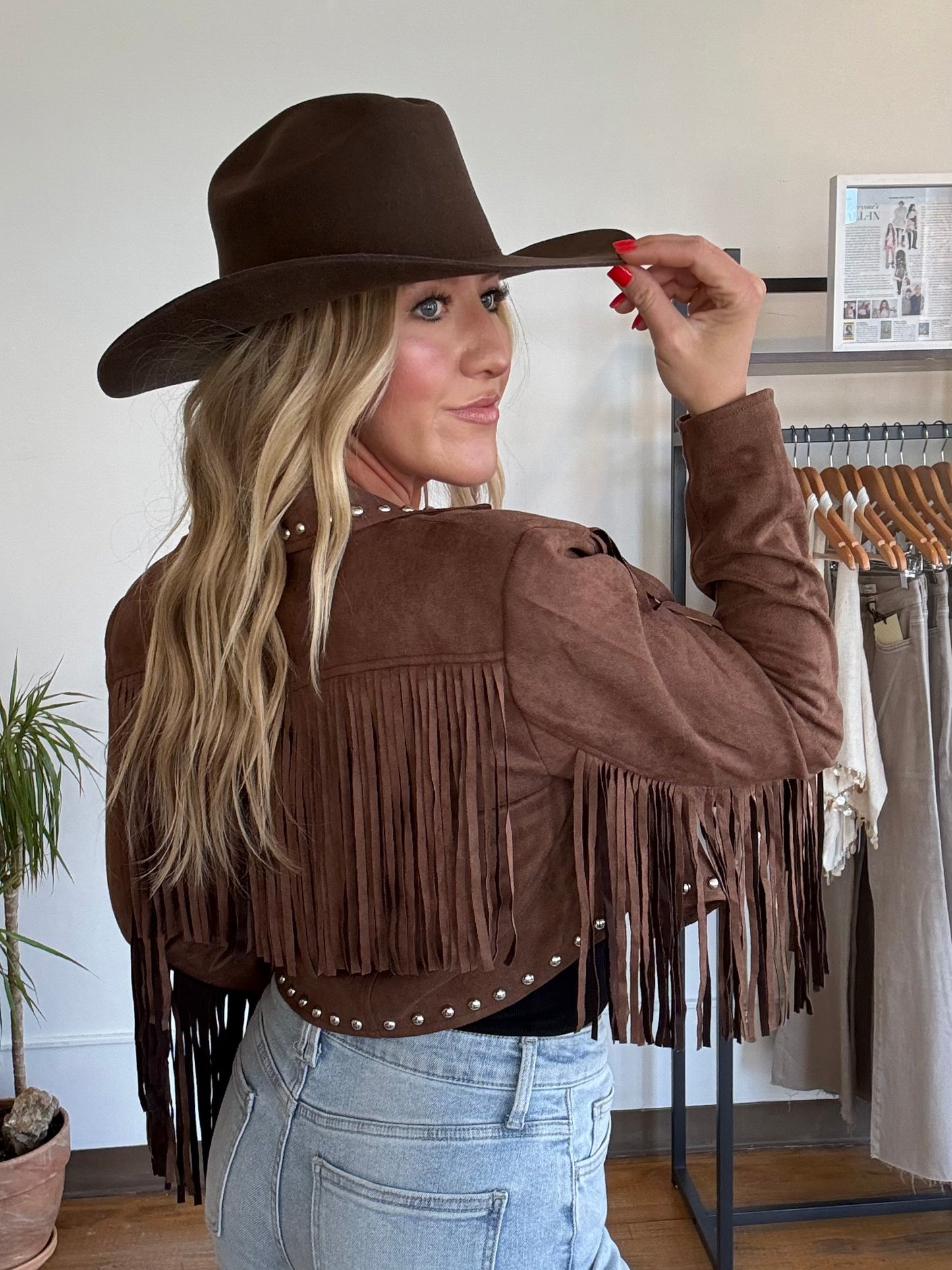 Studded Fringe Jacket
