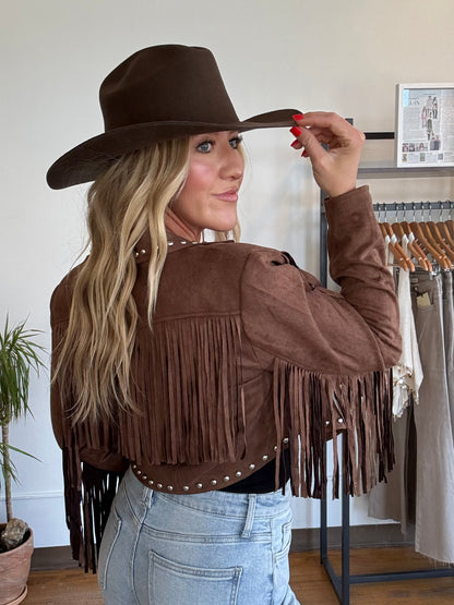 Studded Fringe Jacket