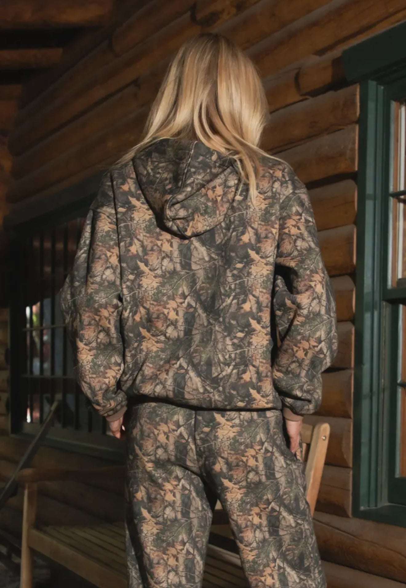 Dark Woodland Camo Fleece Classic Oversized Hoodie