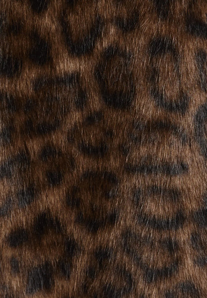 Leopard Faux Fur Long Coat