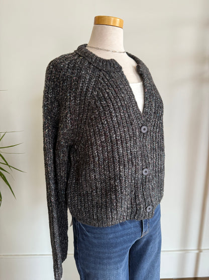 Confetti Button-Front Cardigan Sweater