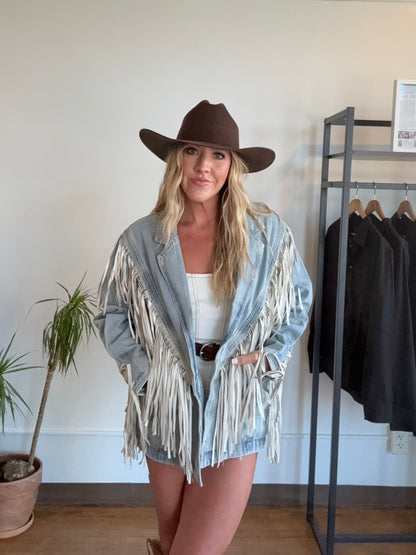 Fringed Denim Jacket