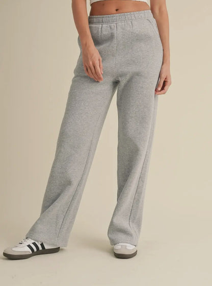 Cozy Fleece Wide Leg Sweatpants