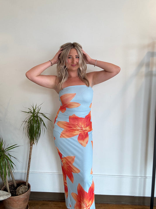 Blue Hawaiian Dress