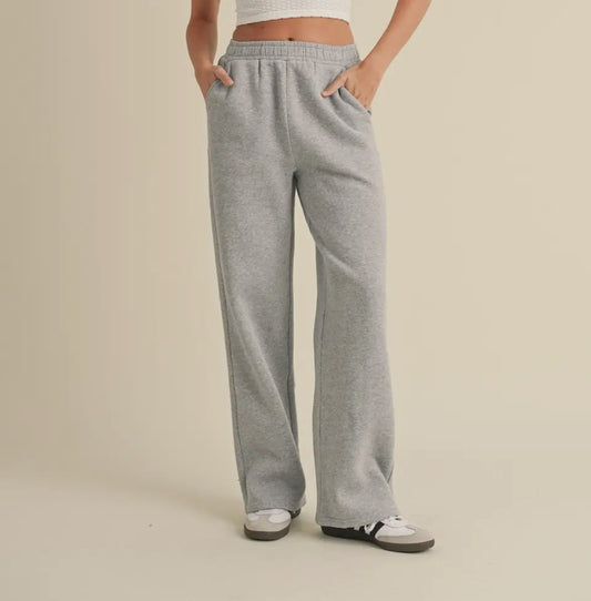 Cozy Fleece Wide Leg Sweatpants