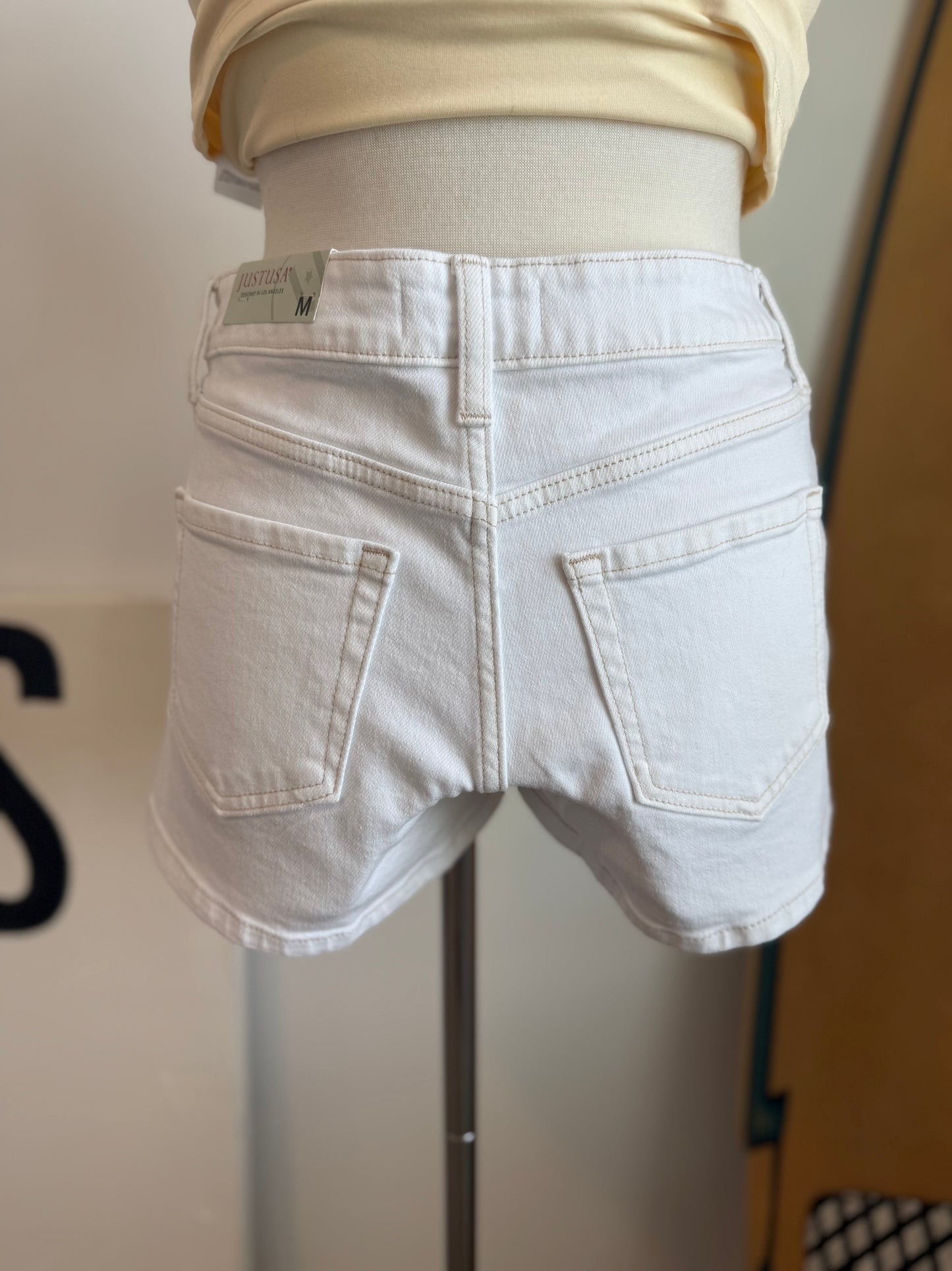 Lace Up Denim Micro Short