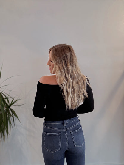 Ayla Off The Shoulder Knit Long Sleeve