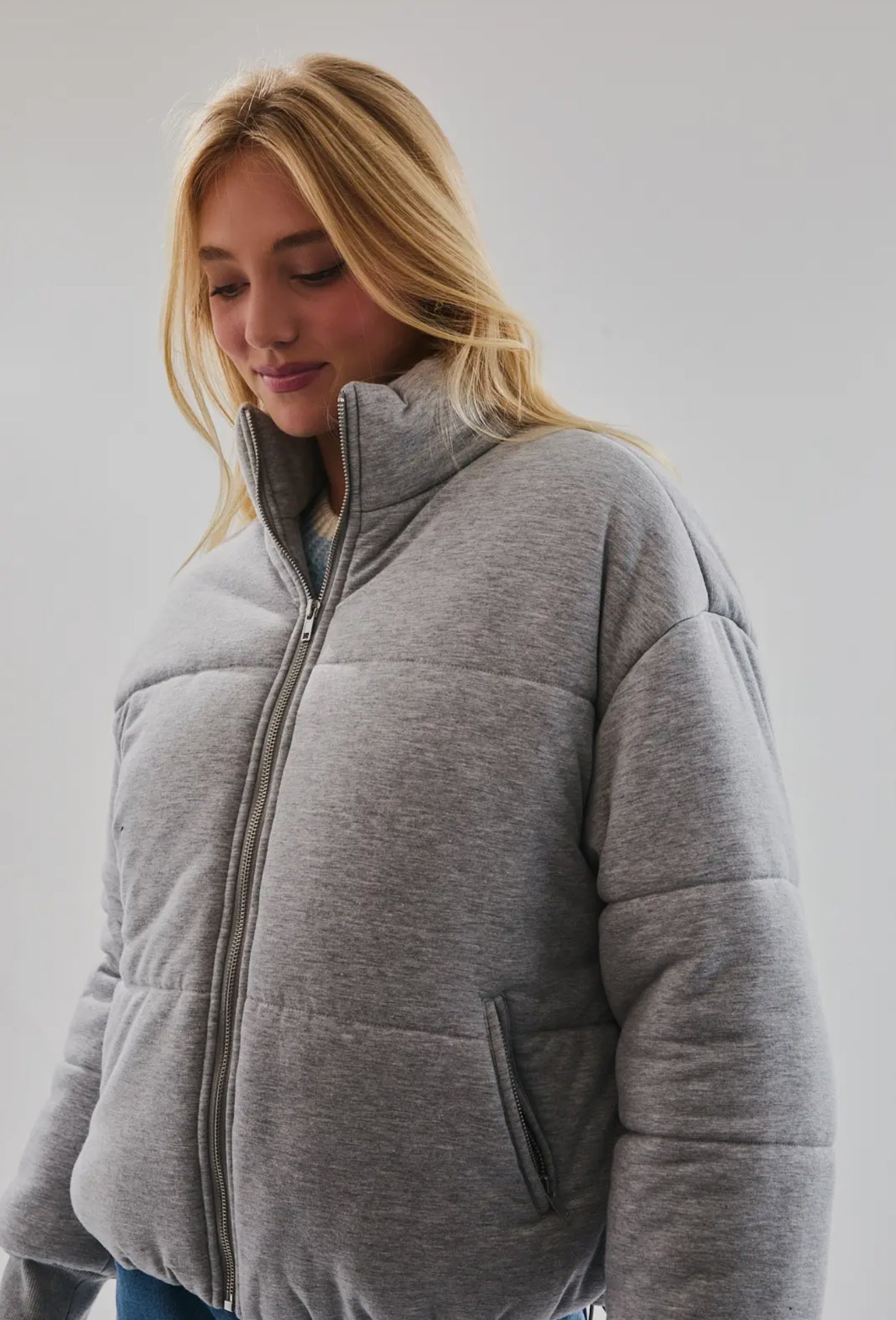 Jersey Puffer Jacket