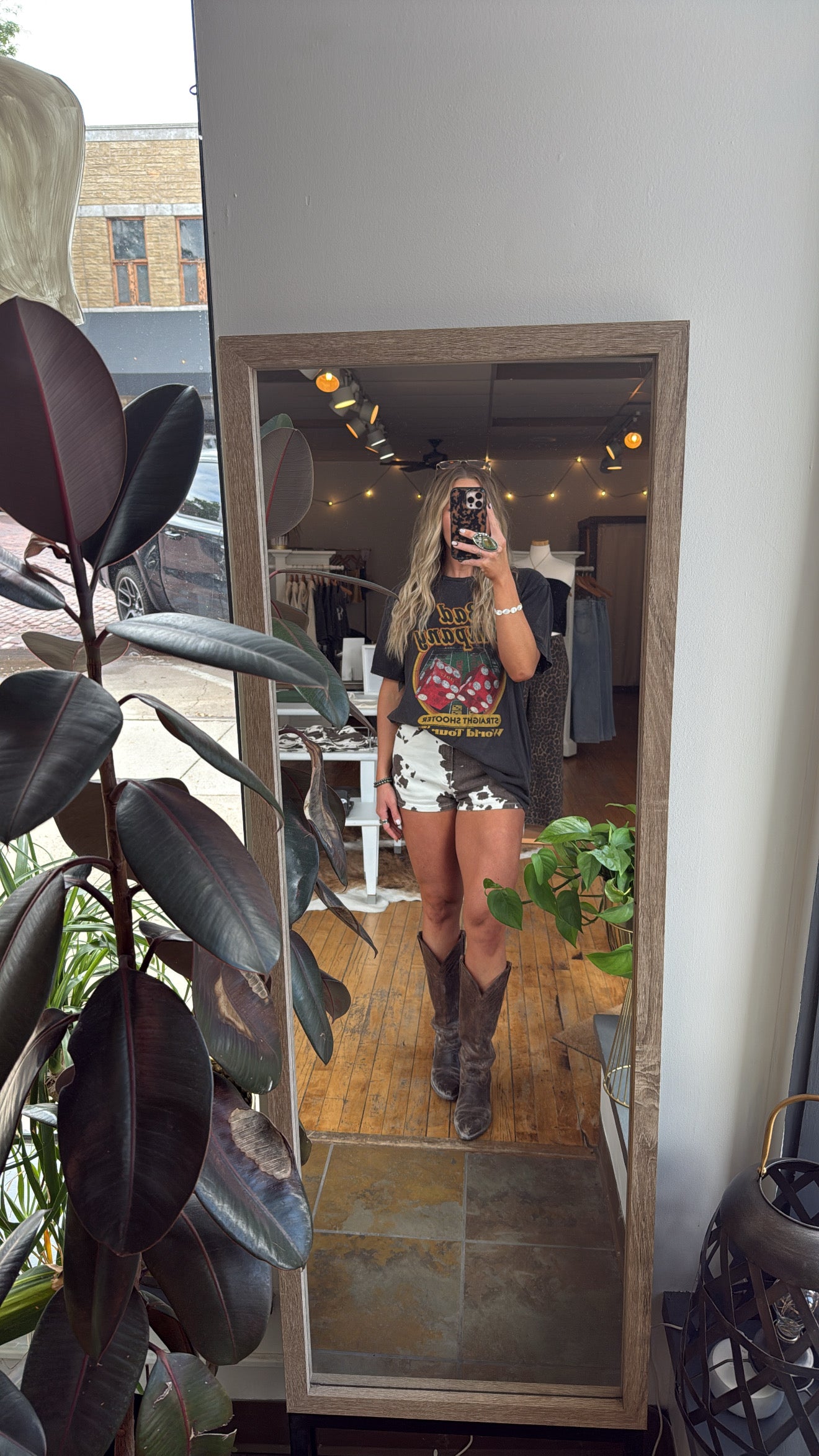 Cow Print Shorts