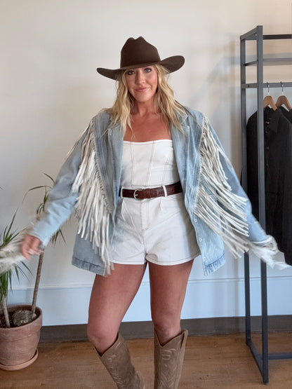 Fringed Denim Jacket