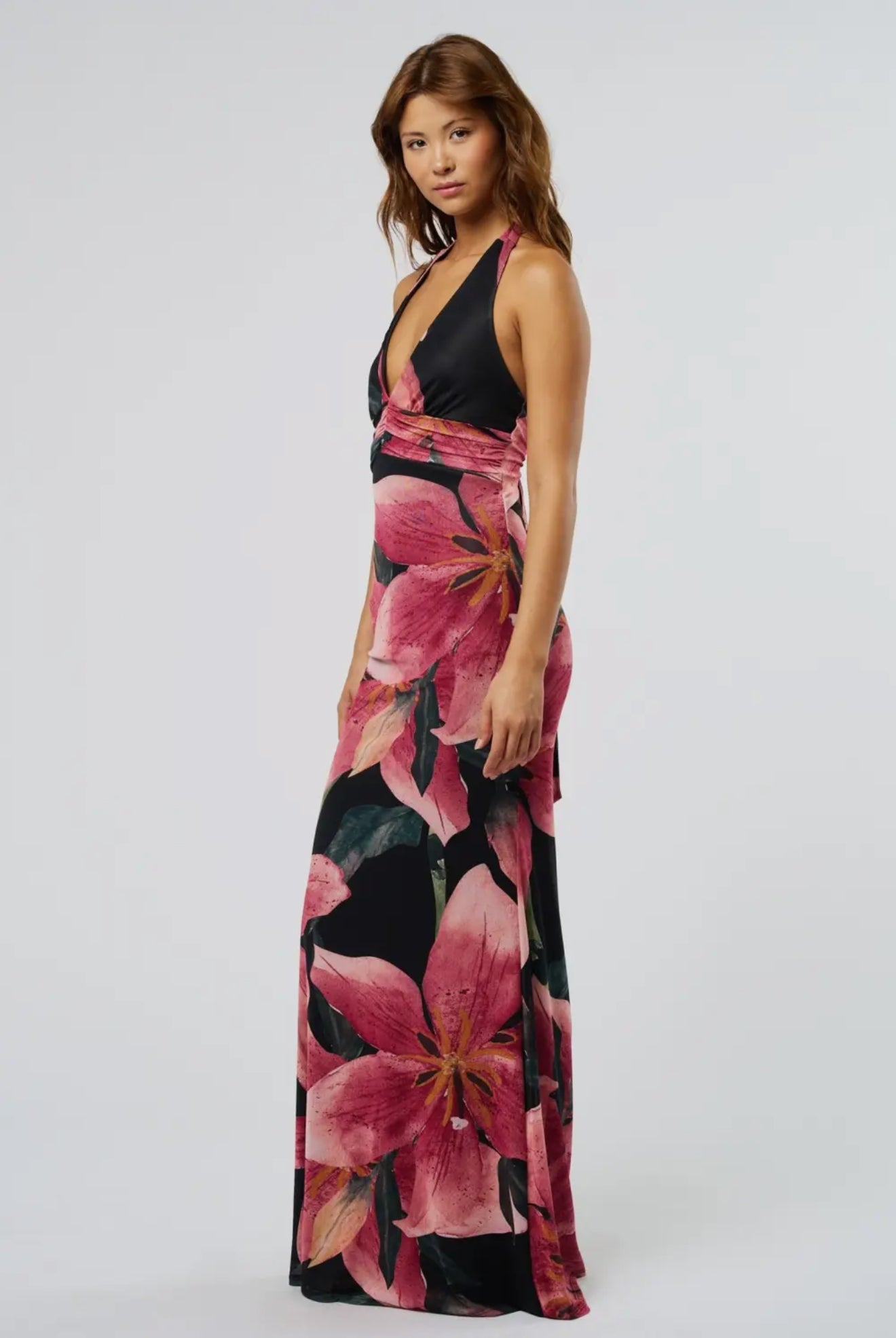 Aria Floral Mesh Maxi Dress