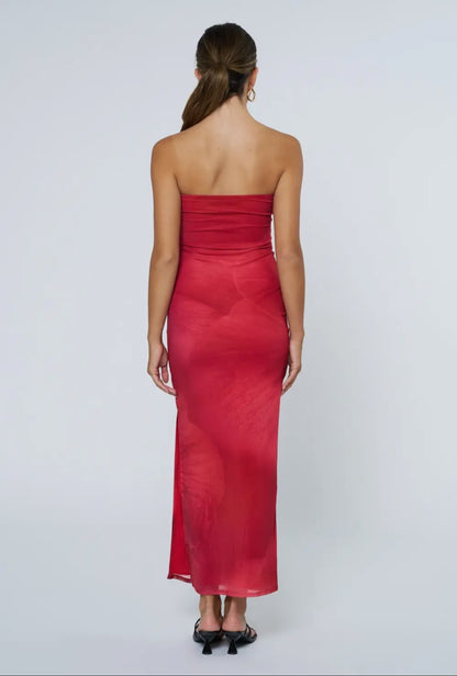 Solara Floral Tube Maxi Dress