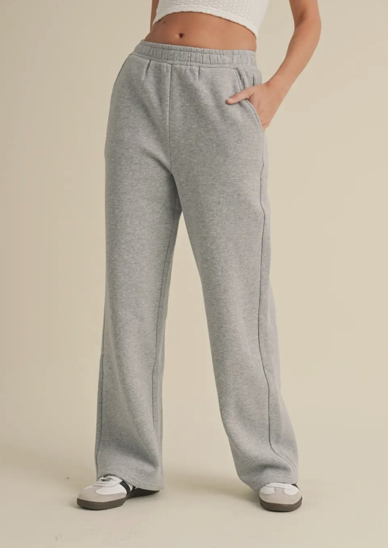 Cozy Fleece Wide Leg Sweatpants