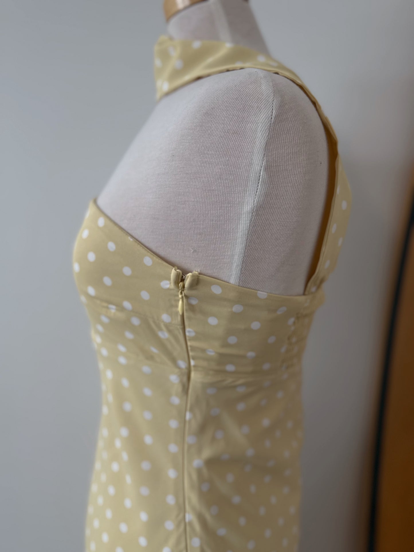 Butter & White Polka Dot Mini Dress